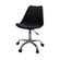 18 Kit 2 Cadeiras Giratorias Office Luisa Rivatti Assento PP Cinza Base Rodizio Cromado